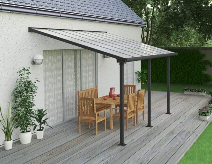 Terrasstak Olympia 12,5 m² Antracit Canopia by Palram